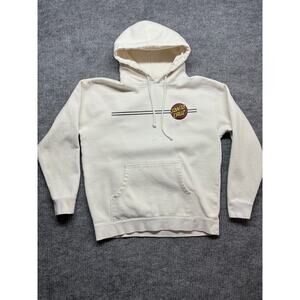 Santa Cruz Skateboarding Hoodie Mens Large White Classic Dot
